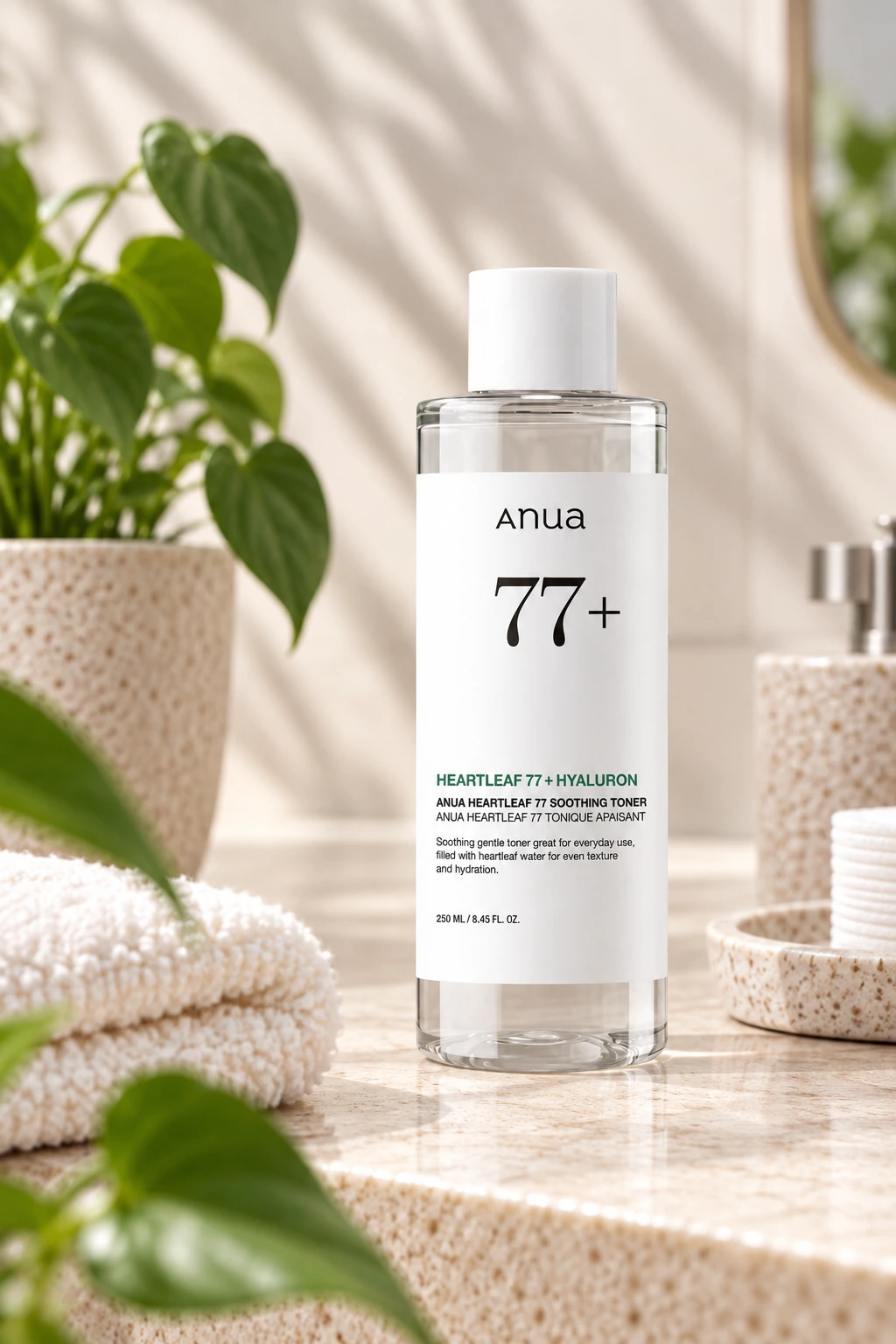 Anua Heartleaf 77% Soothing Toner, toner facial calmant și hidratant cu 77% Heartleaf și acid hialuronic, 250 ml