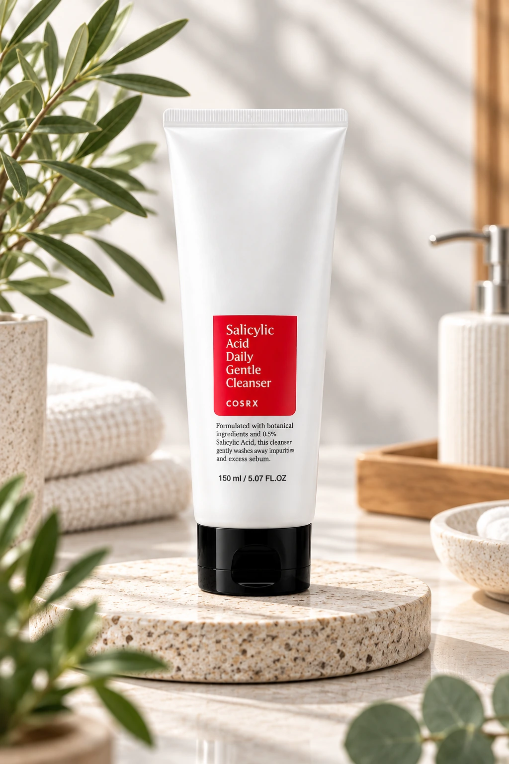 COSRX Salicylic Acid Daily Gentle Cleanser, spumă de curățare facială cu acid salicilic 0,5%, 150 ml