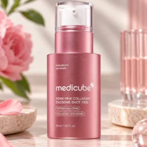 medicube PDRN Pink Collagen Exosome Shot 7500, ser facial cu PDRN, colagen și exozomi, 30 ml