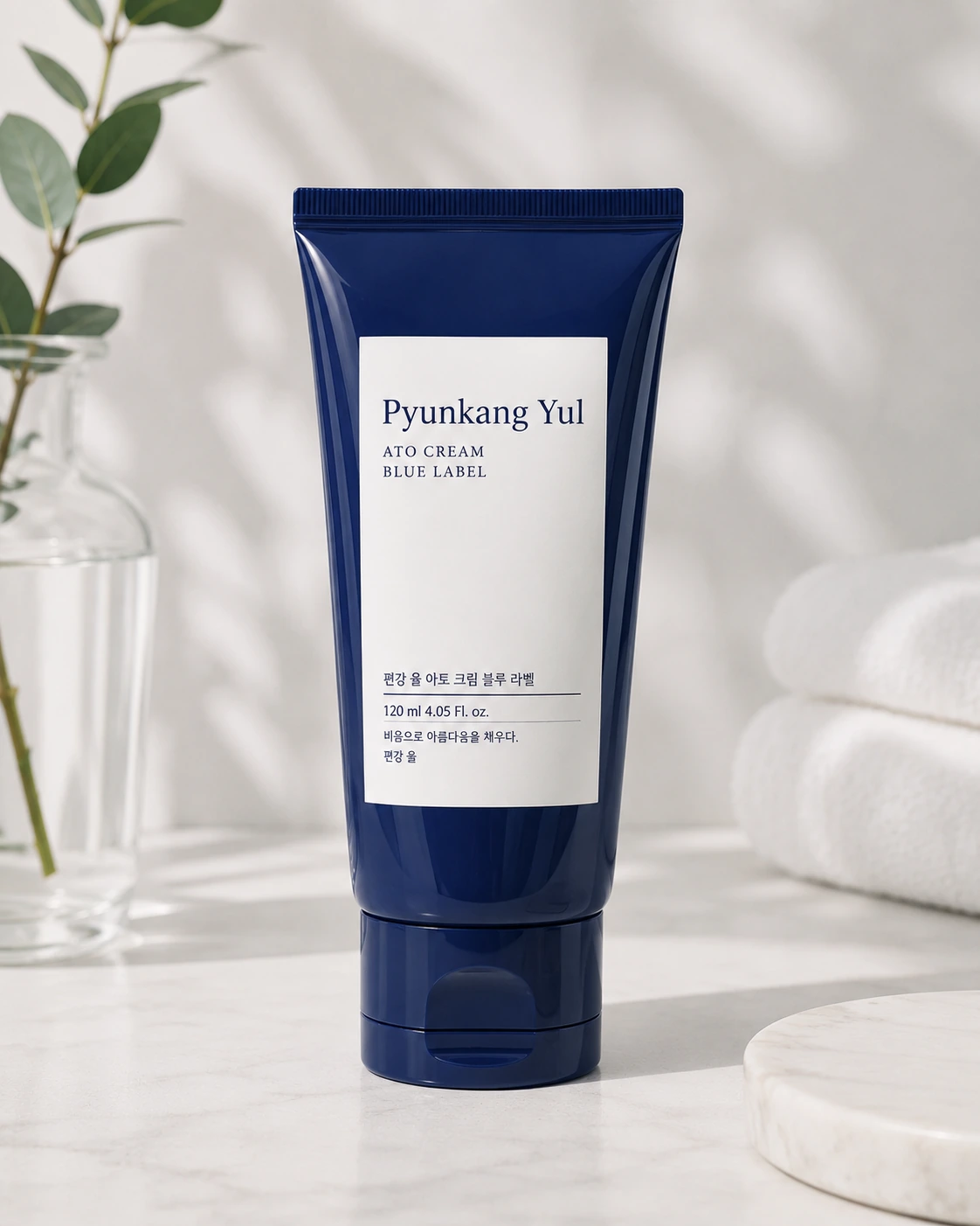 Pyunkang Yul ATO Cream Blue Label 120 ml – cremă hidratantă calmantă pentru piele uscată și sensibilă