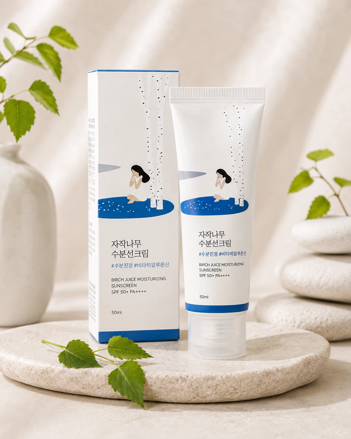 Round Lab Birch Juice Moisturizing Sunscreen SPF50+ PA++++ 50 ml – cremă de protecție solară