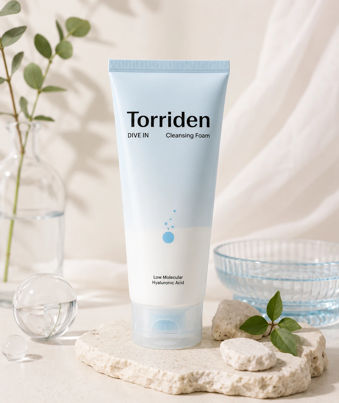 Torriden DIVE-IN Cleansing Foam 150 ml – spumă de curățare hidratantă cu acid hialuronic